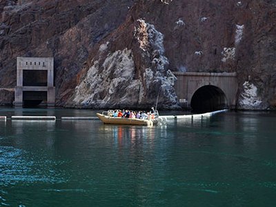 People on a raft during Grand Canyon rafting trip