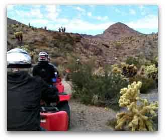 riding ATV at El Dorado Canyon near Las Vegas
