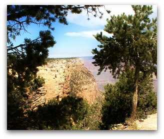 A cliff at the Grand Canyon