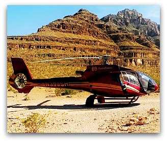 Helicopter above Grand Canyon