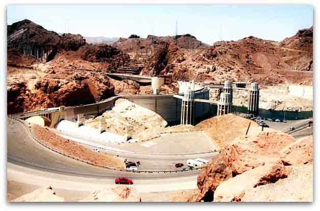 Landscape around Hoover Dam in Boulder City