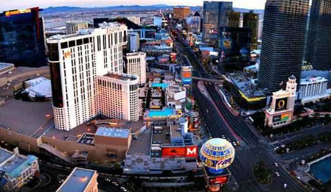 Sunset on Las Vegas Strip