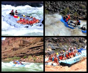 Rafting down the Colordao River in Grand Canyon