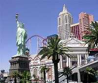 Sightseeing in Las Vegas - view of New York New York hotel