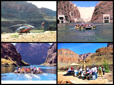 helicopter rides over Grand Canyon With Colorado River Rafting