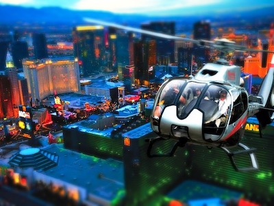 Las Vegas Strip Night Flight by Helicopter