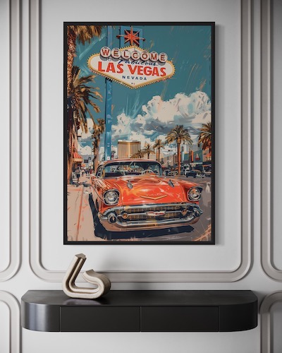 Las Vegas travel poster