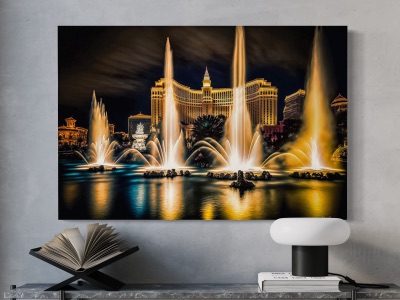 Las Vegas wall art on acrylic canvas
