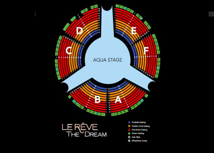 Le Reve Seating Chart Best Seats