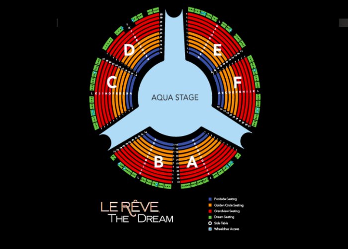 Seating Chart For Le Reve At The Wynn