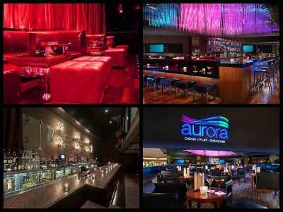 Nightlife at the Luxor Hotel in Las Vegas