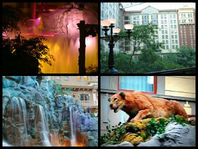 Animatronic lioness at the Mystic Falls Park at Sam's Town Hotel in Las Vegas
