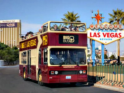 Open top Las Vegas bus tour