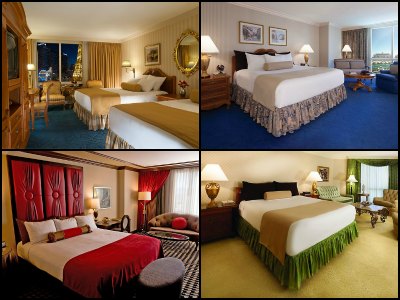 Rooms at the Paris Hotel in Las Vegas