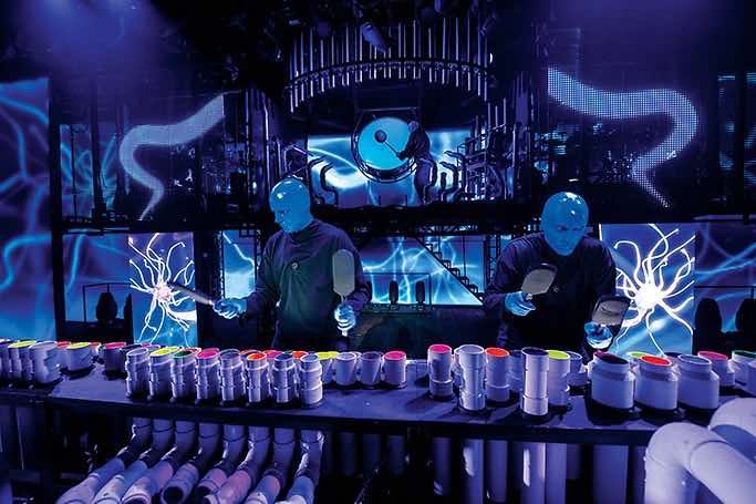 The Blue Man Group in Las Vegas