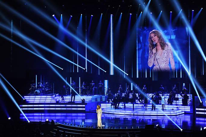 Celine Dion performing in Las Vegas