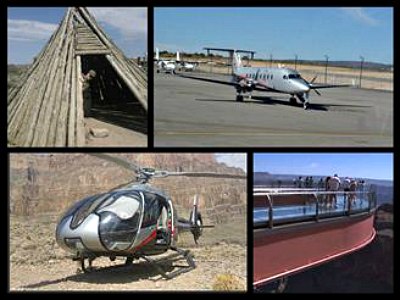 Deluxe Grand Canyon flight tours To West Rim with Optional Helicopter Tour