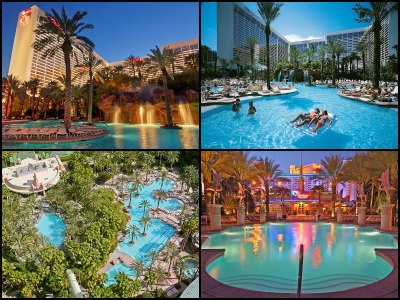 Pools at the Flamingo Hotel in Las Vegas