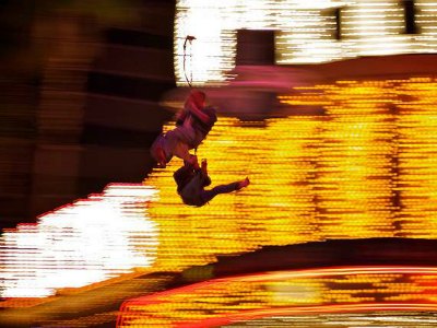 Fremont Street Experience zip line - Slotzilla