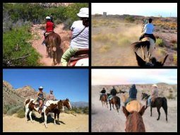 People riding hoses in Red Rock Canyon