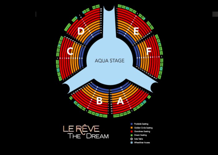 Le Reve Seating Chart