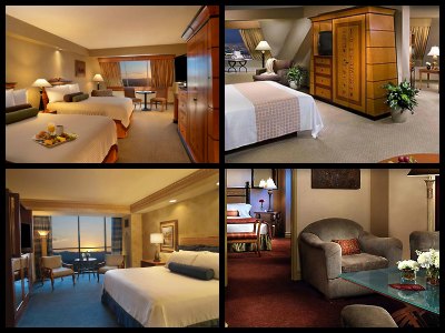 Rooms at the Luxor Hotel in Las Vegas