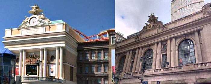 New York New York hotel in Las Vegas vs. NYC - the Grand Central Terminal