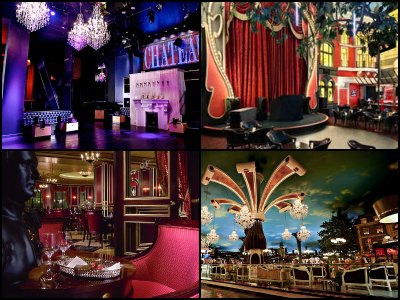 Nightlife at the Paris Hotel in Las Vegas