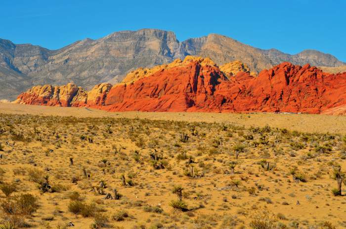 Panoramic view of the Red Rock Canyon from the Visitors Center