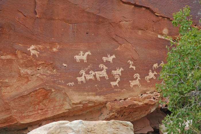 Indian cave art found in the Red Rock Canyon