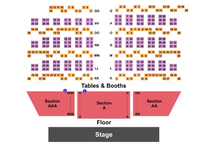 The Righteous Brothers Seating Chart