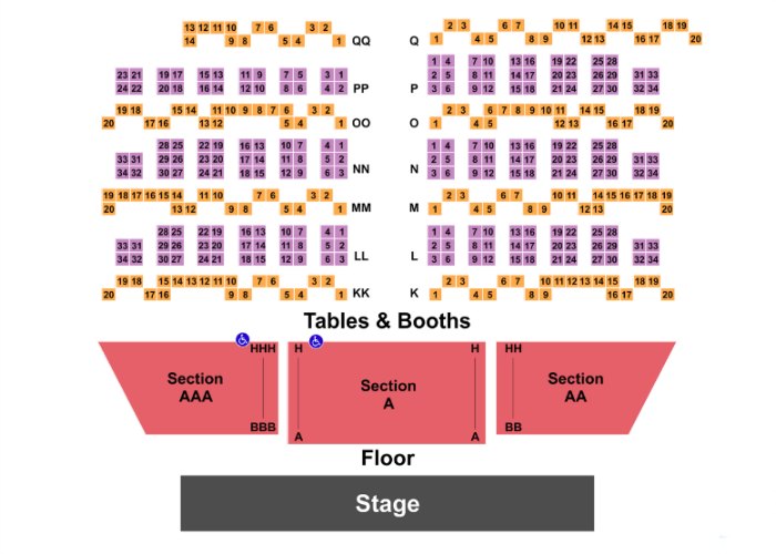 The Righteous Brothers Seating Chart