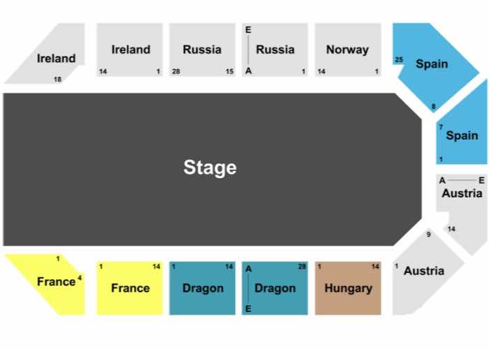 Tournament of Kings Seating Chart Las Vegas
